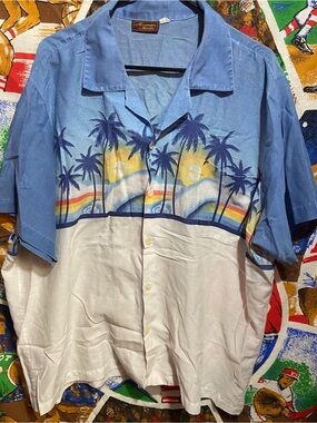 Vintage Button Down Hawaiian Surf Shirt